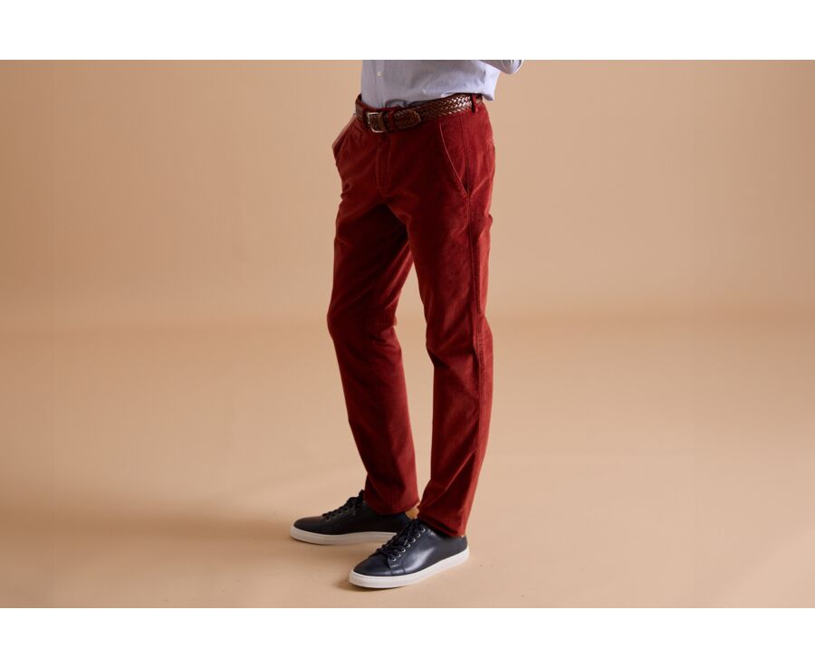 Pantalon Chino Velours Rouille - KINSLEY