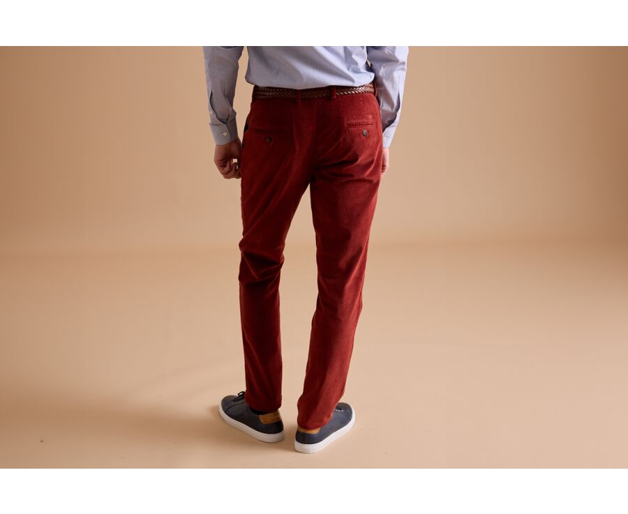 Pantalon Chino Velours Rouille - KINSLEY