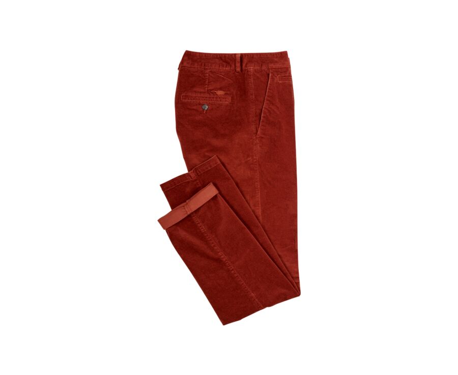 Pantalon Chino Velours Rouille - KINSLEY