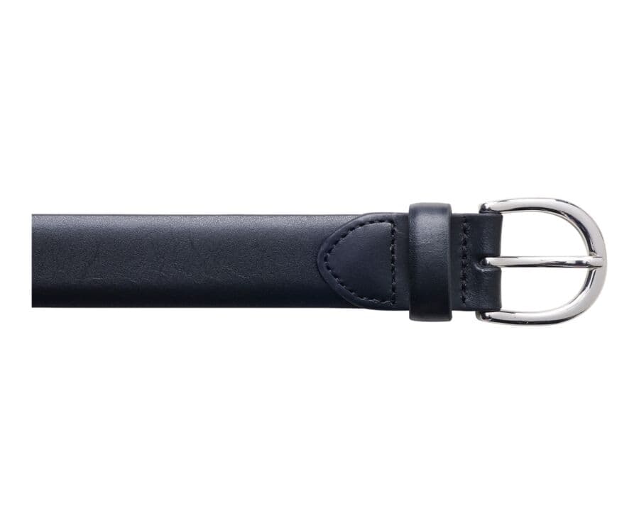 Ceinture pour homme en cuir Noir - SANDGATE SILVER