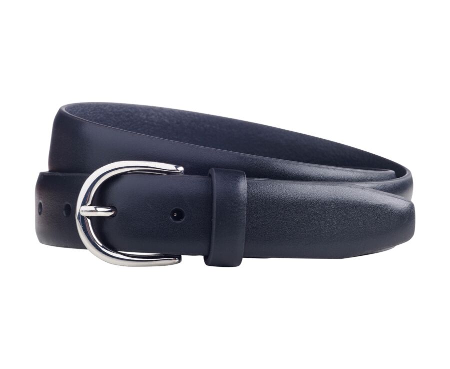 Ceinture pour homme en cuir Noir - SANDGATE SILVER