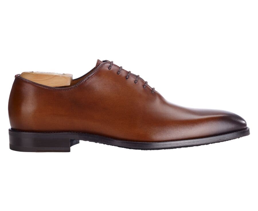 Richelieu homme Cognac Patiné  - STANFORD GOMME