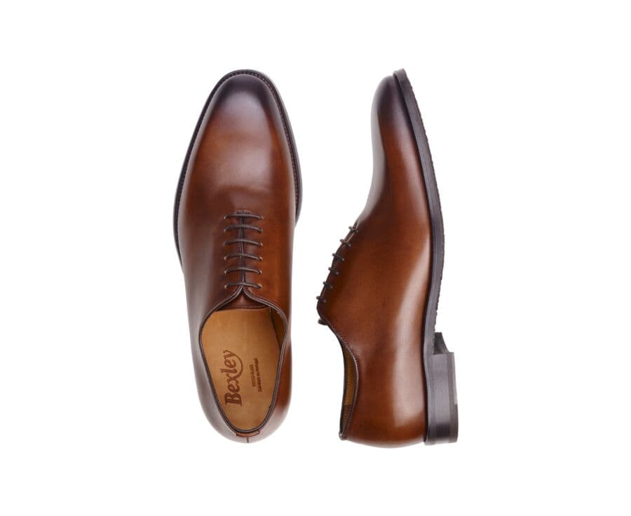 Richelieu homme Cognac Patiné  - STANFORD GOMME