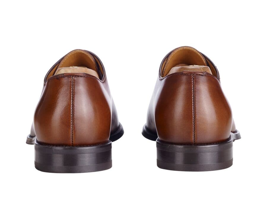 Richelieu homme Cognac Patiné  - STANFORD GOMME