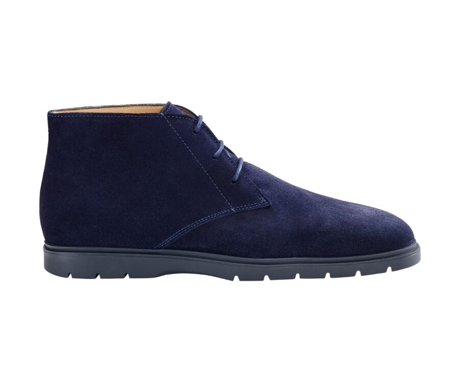 Bottines casual homme Velours Marine - NORA