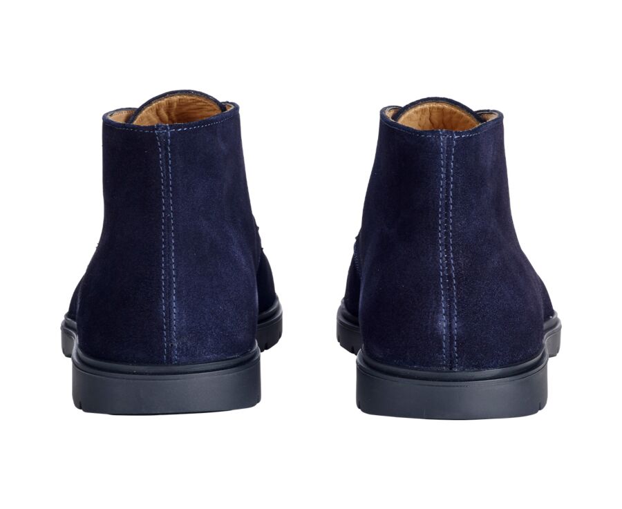 Bottines casual homme Velours Marine - NORA