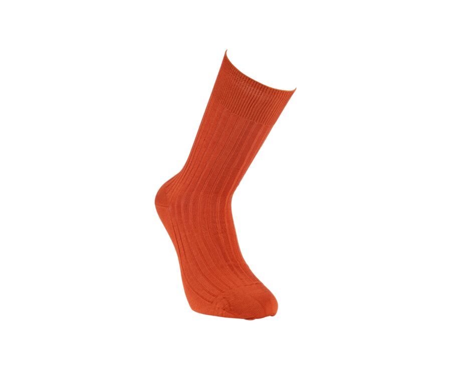 Chaussettes ville homme fil d’Écosse Ambre