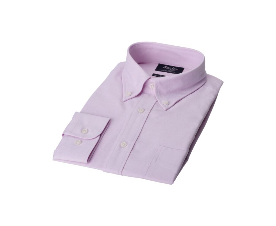 Chemise Rose Clair Oxford à poche - Col américain - HAROLD