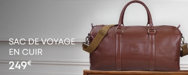 Sac de voyage en cuir marron