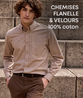 Chemises homme en Flanelle et velours