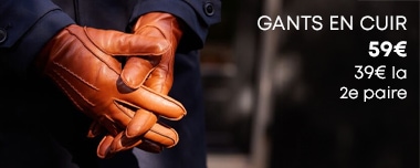 gants cuir homme