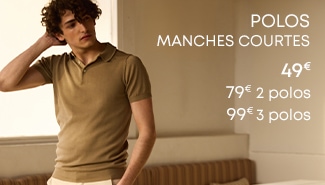 polos homme manches courtes