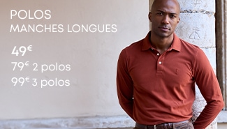 polos homme manches longues