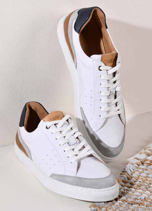 Chaussure blanche clearance cuir