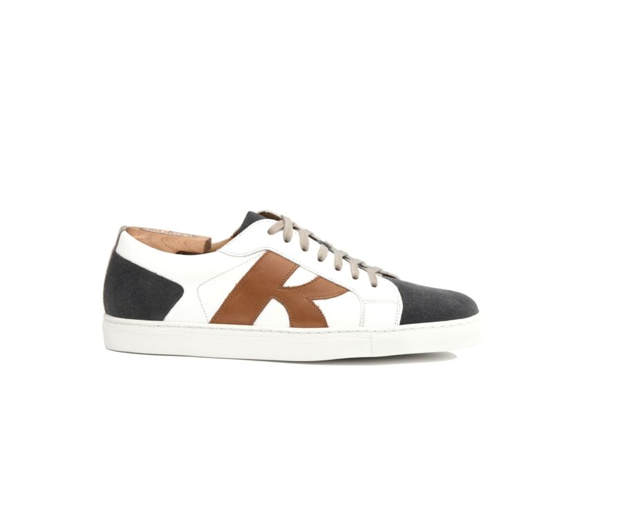 Brentwood White and Grey suede Men's 