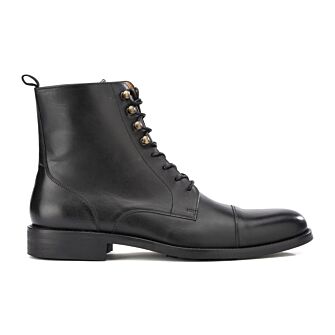 Enfield II Gomme city Black with patine Men's boot shoes | Bexley